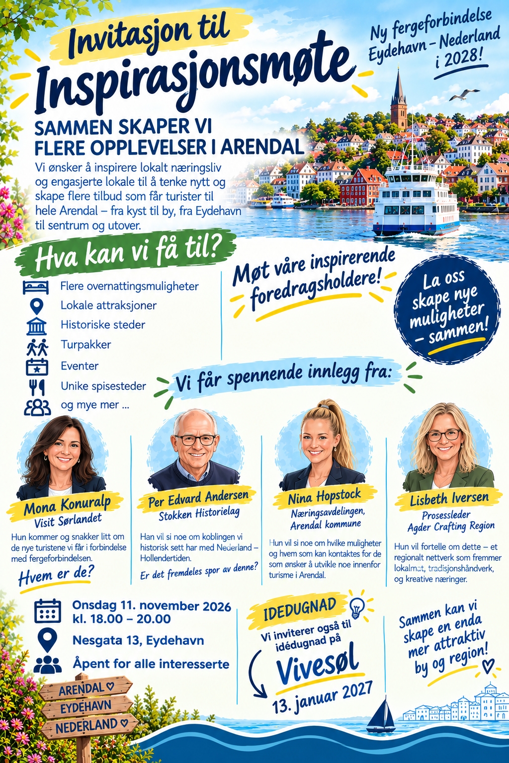 Invitasjon til inspirasjonsmøte om turisme