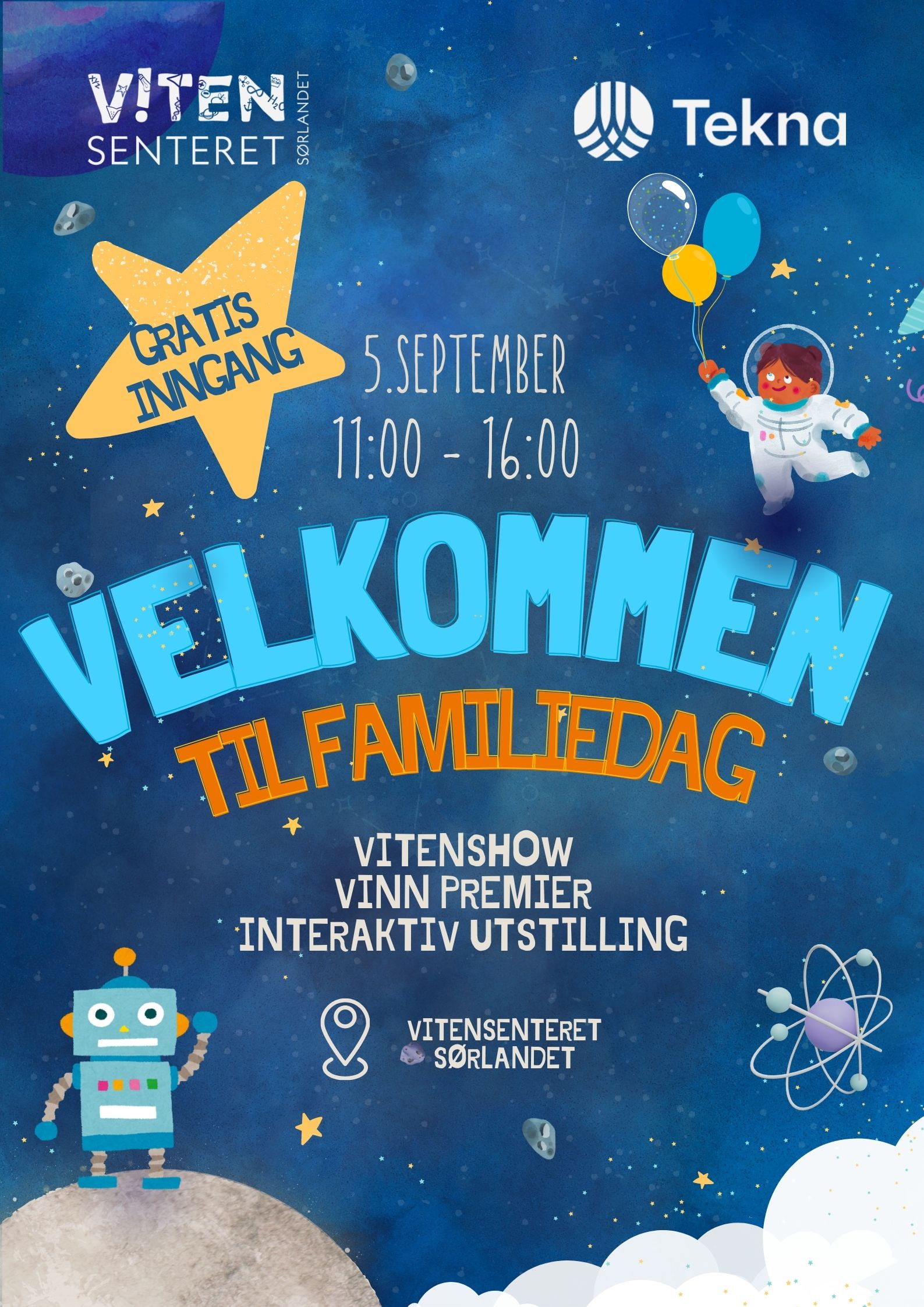 Gratis familiedag på Vitensenteret i Arendal