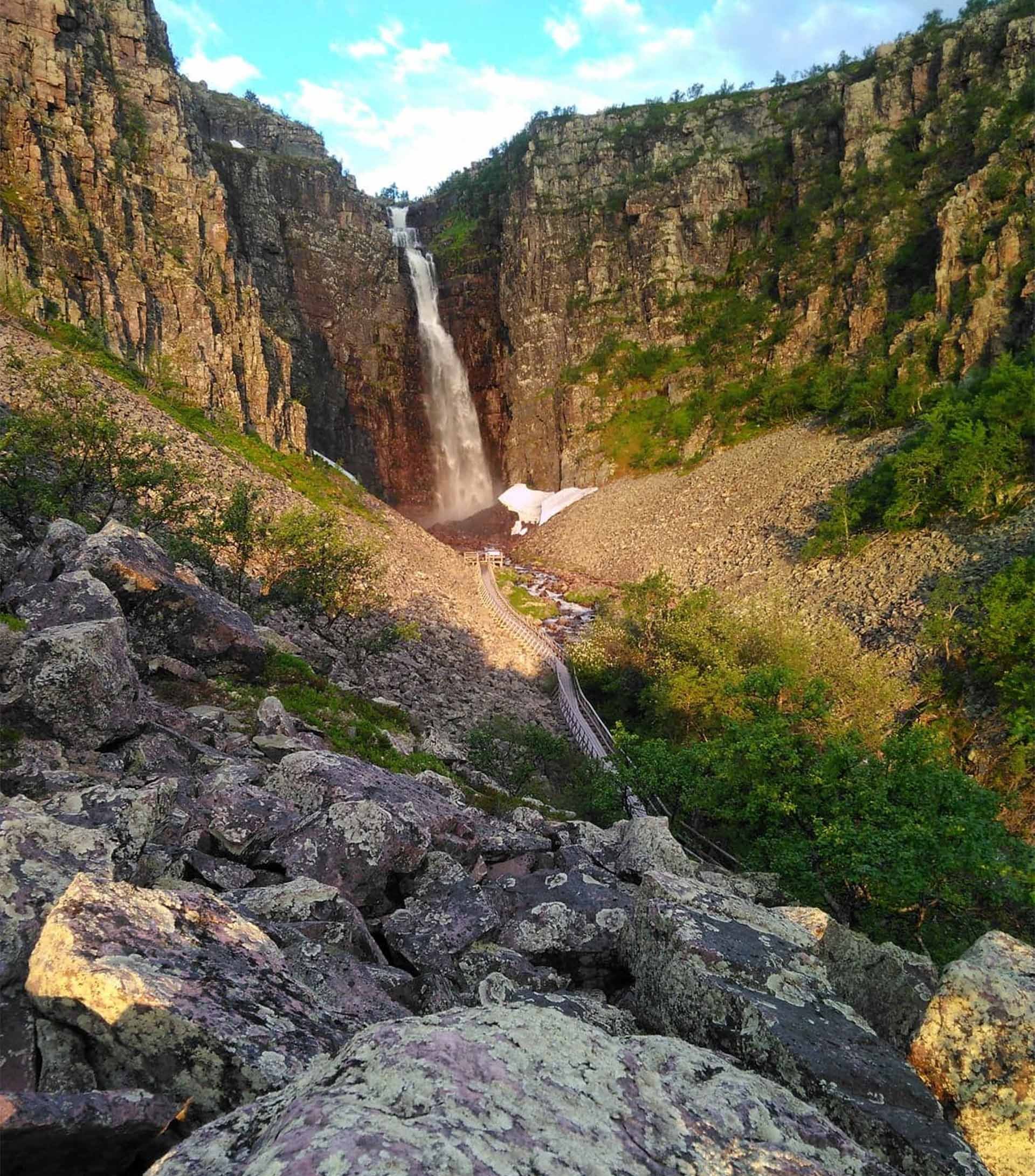 Njupeskär (Sverige). Photo: Njupeskär. Foto: Sofia Tiger (Fulufjellet nasjonalpark)