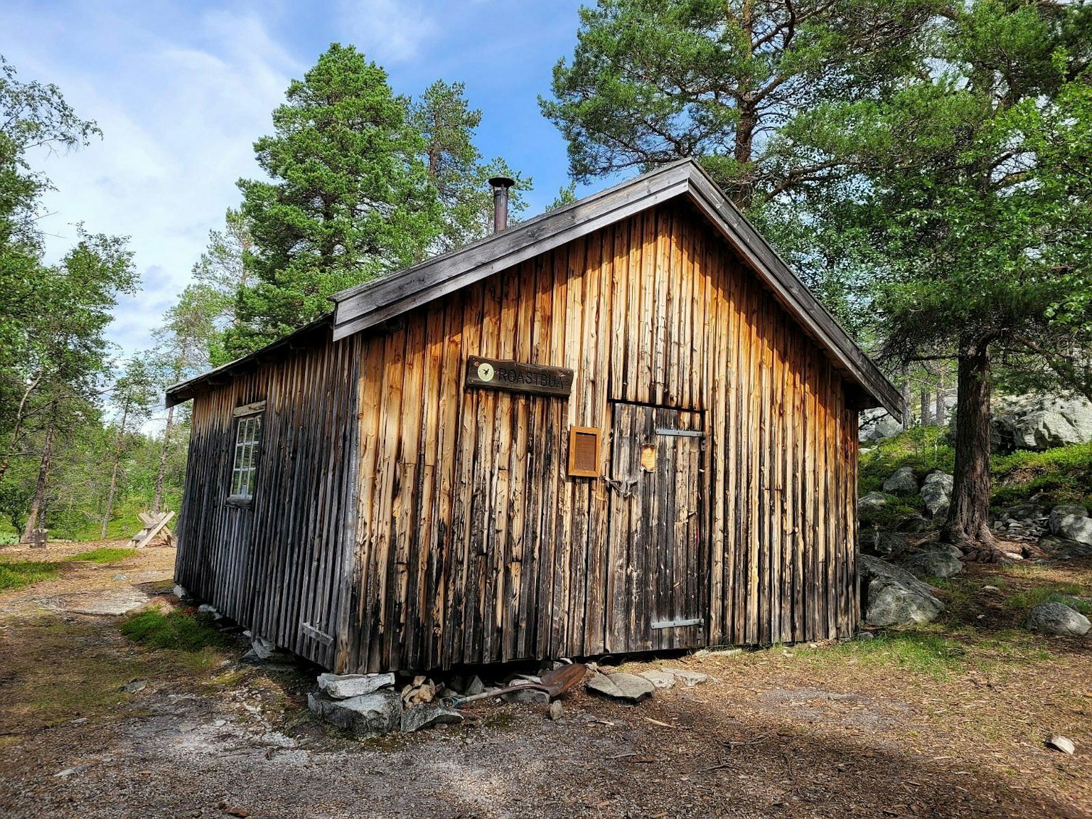 Fløtarbua ved Roasten. Photo: Fløtarbua ved Roasten. Foto: Sjur Åsgård (Statskog)