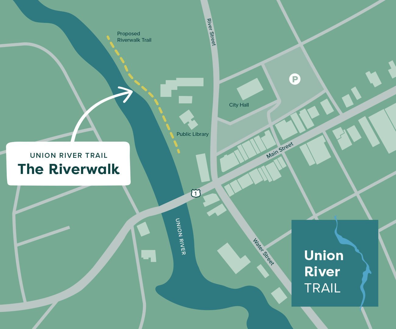 Union River Trail – The Riverwalk. Photo: Heart of Ellsworth