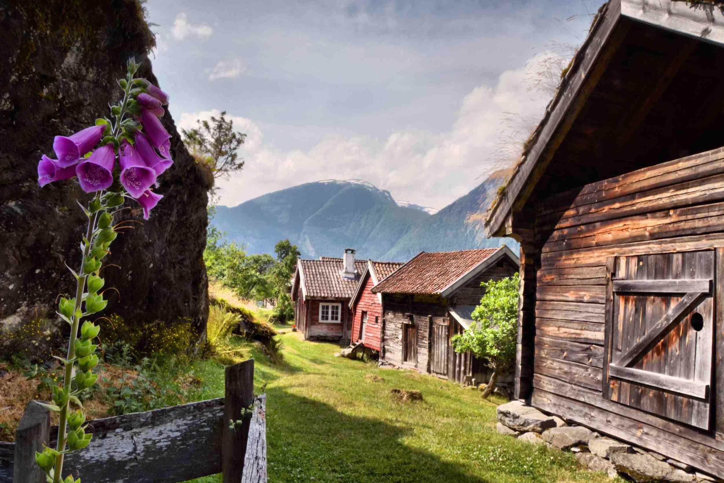 Otternes Bygdetun. Photo: Mal Dickson / Nærøyfjorden Verdsarvpark