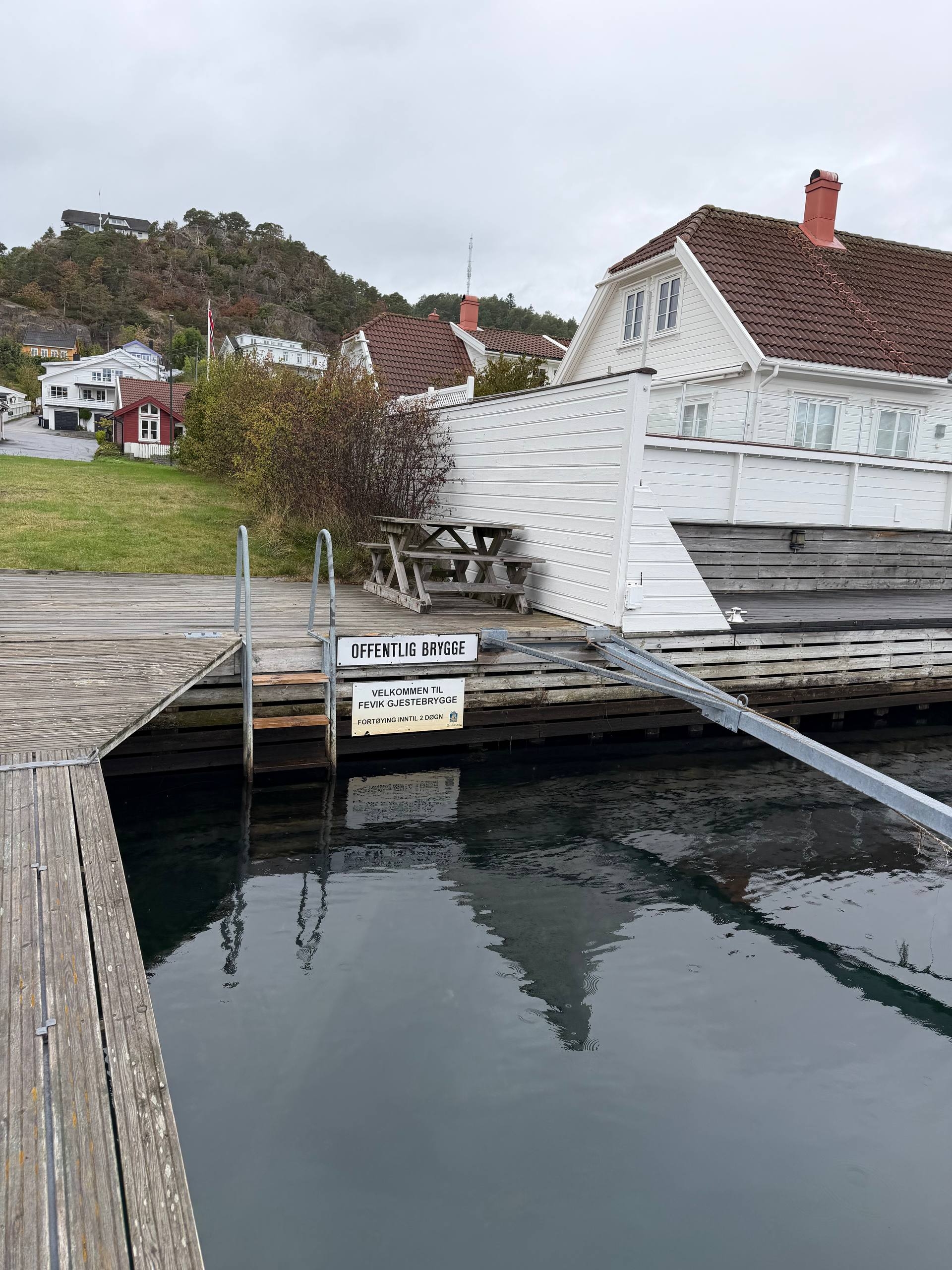 Gjestebrygge Fevik. Photo: Strand Hotel Fevik