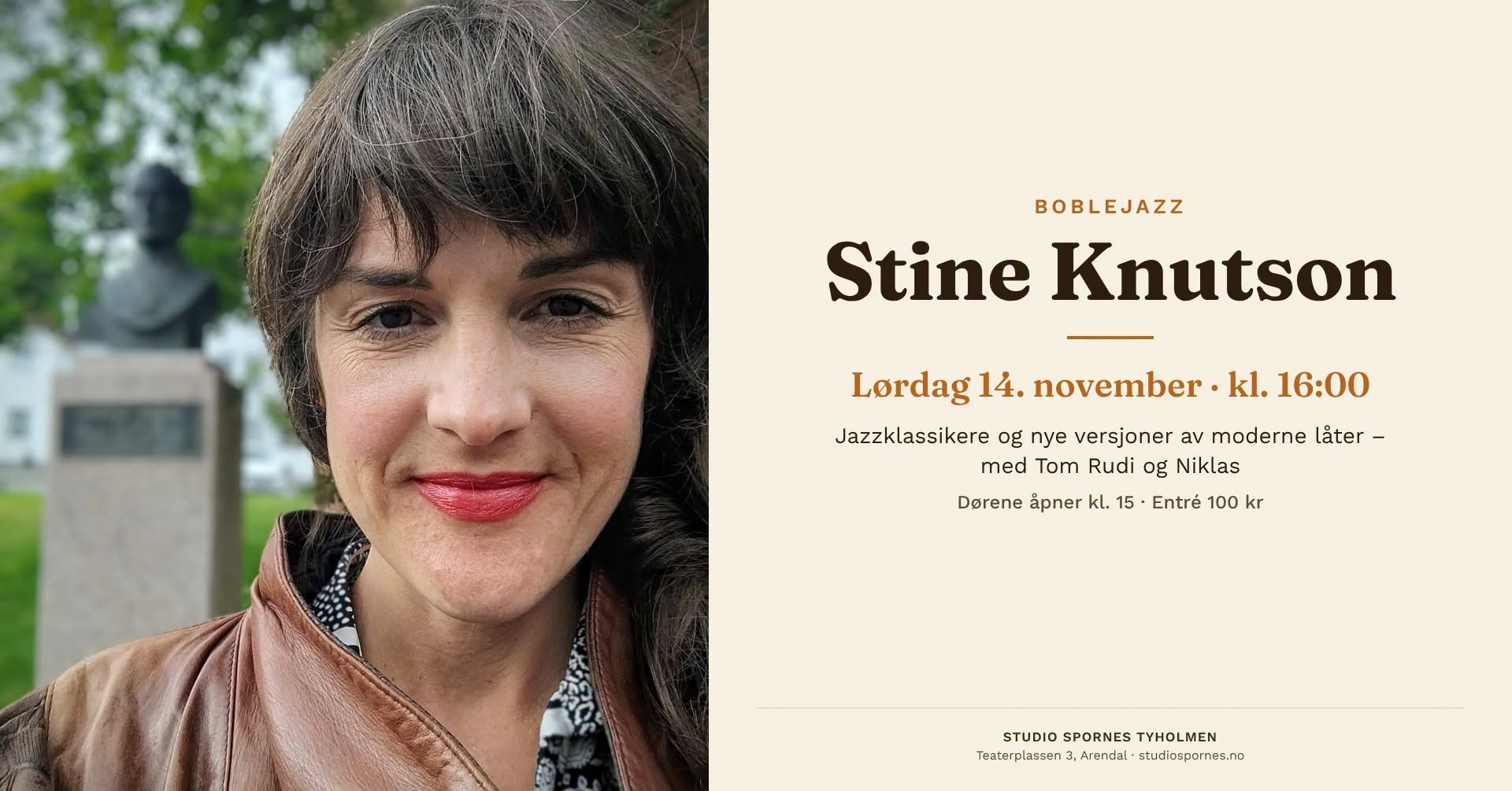 Boblejazz LØRDAG med Stine Knutson. Photo: Studio Spornes AS