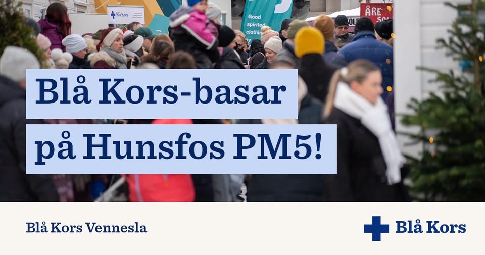 Blå Kors-julebasar på Hunsfos PM5 for hele familien!
