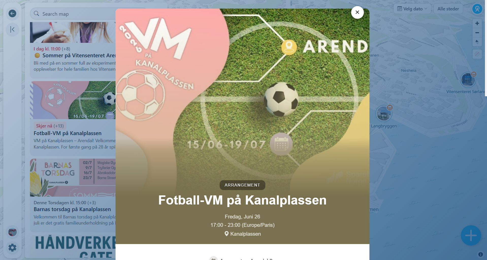Event import options from Facebook, URL or poster