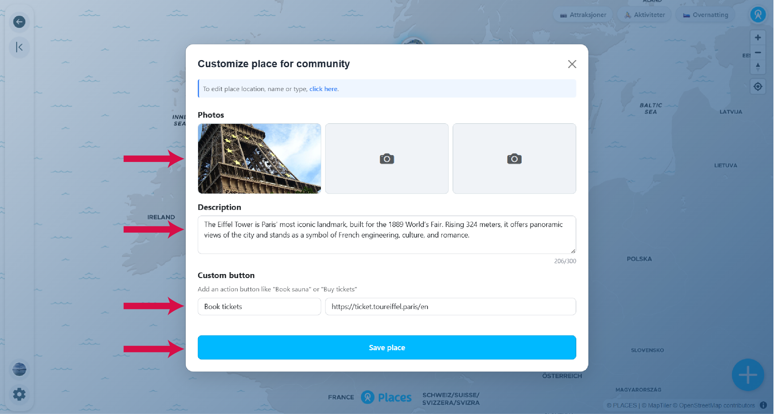 Additional place details